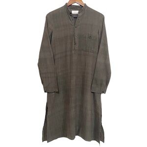 Dosa 100% Organic Khadi Cotton Long Sleeve Mock Neck Dress